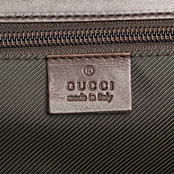 Pre-owned Gucci GG Canvas Business Bag Brown