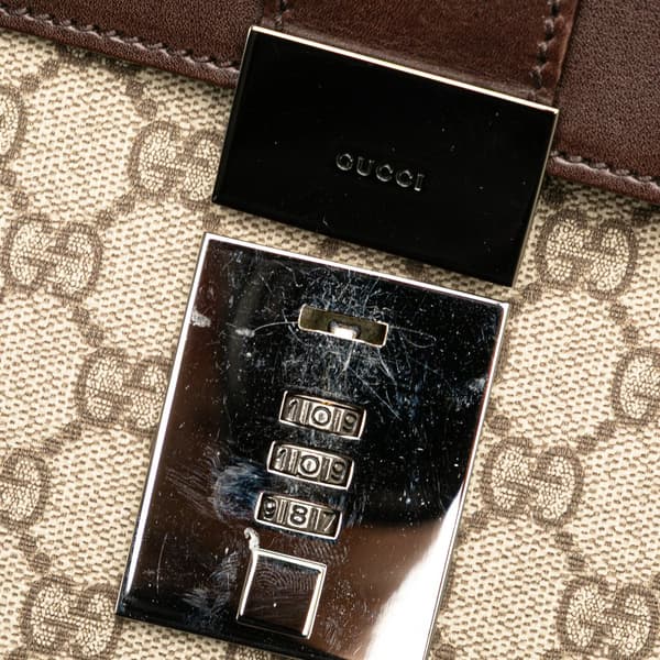 Pre-owned Gucci GG Canvas Business Bag Brown