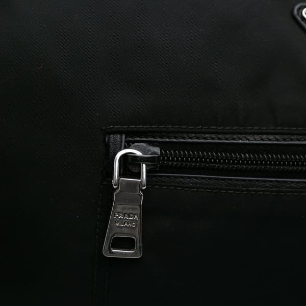 Pre-owned Prada Tessuto Zip Top Crossbody Black