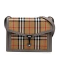 Miniatyrbilde 1 av 10: Pre-owned Burberry Small House Check Canvas Macken Crossbody Brown