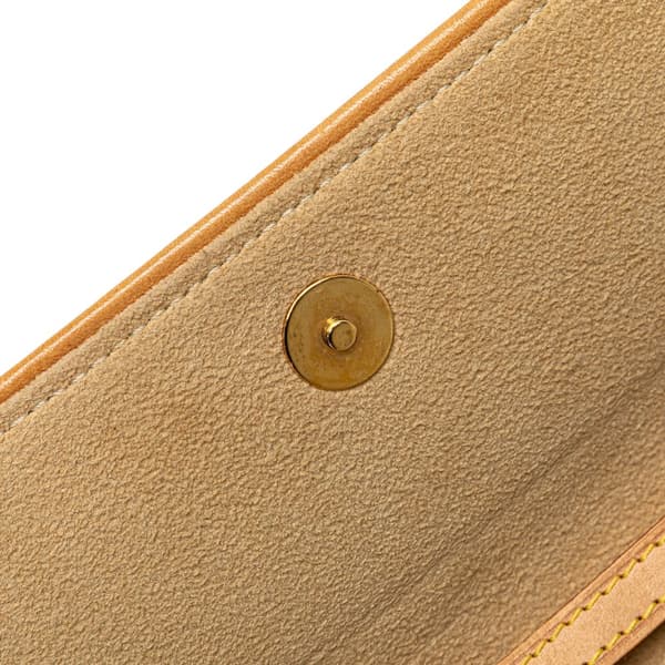 Pre-owned Louis Vuitton Monogram Pochette Twin PM Brown