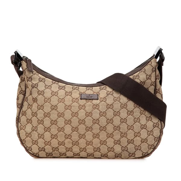 Pre-owned Gucci GG Canvas Crossbody Brown