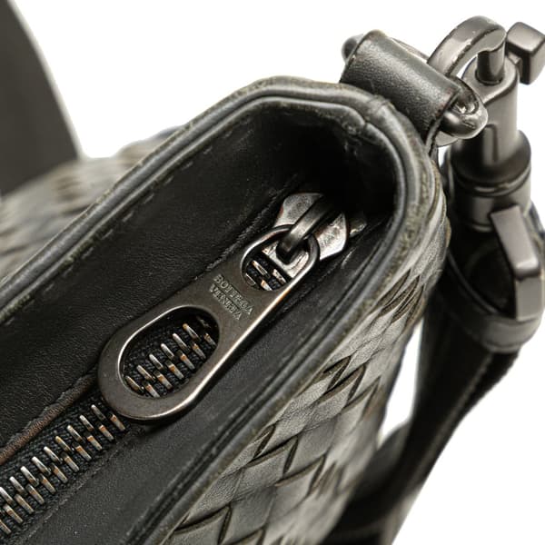 Pre-owned Bottega Veneta Nappa Intrecciato VN Crossbody Gray