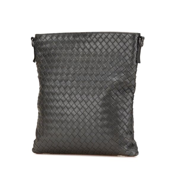 Pre-owned Bottega Veneta Nappa Intrecciato VN Crossbody Gray