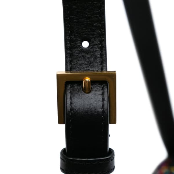 Pre-owned Saint Laurent Small Tweed Solferino Crossbody Black