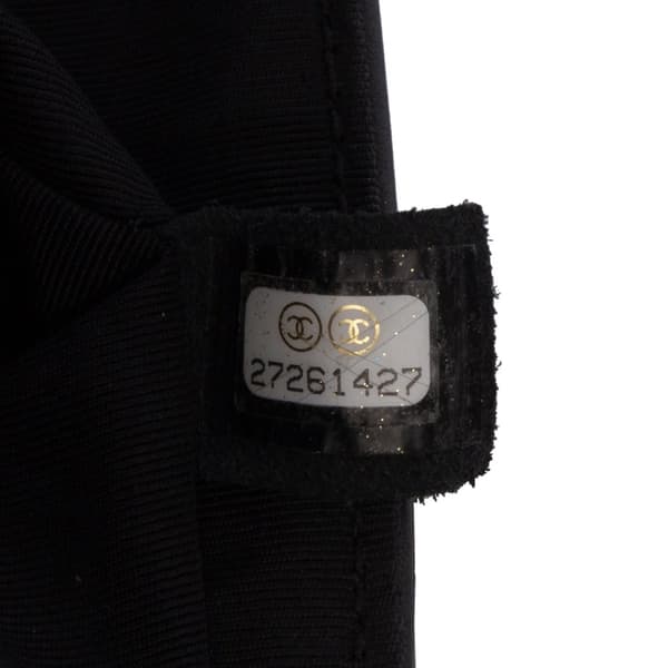 Pre-owned Chanel Mini Quilted Lambskin and Metallic Trim Elementary Chic Flap Black