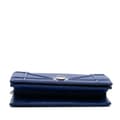 Miniatyrbild 3 av 8: Pre-owned Dior Medium Grained Calfskin Diorama Flap Blue