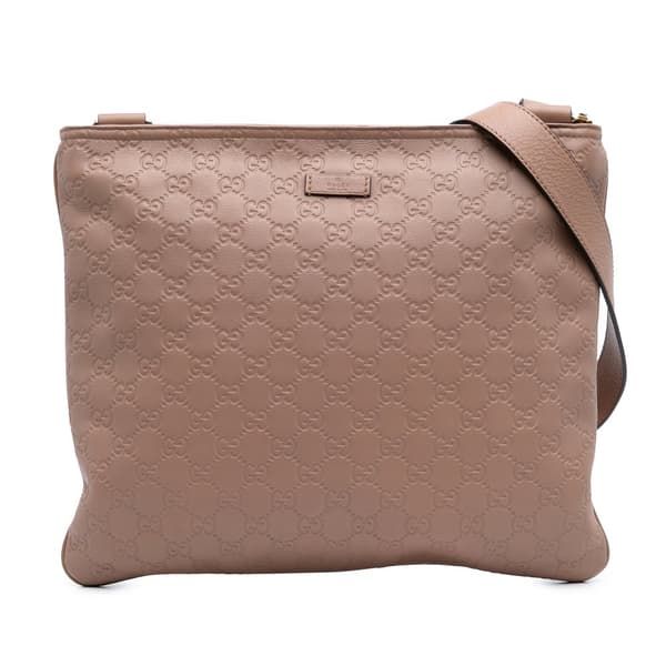 Pre-owned Gucci Guccissima Crossbody Brown