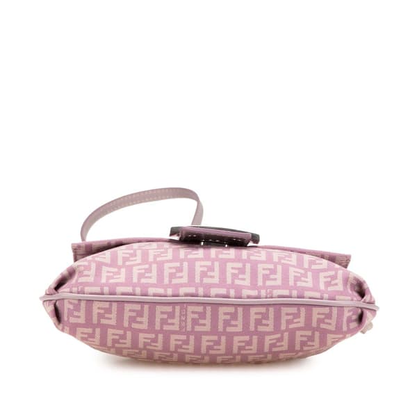 Pre-owned Fendi Zucchino Canvas Crossbody Pink
