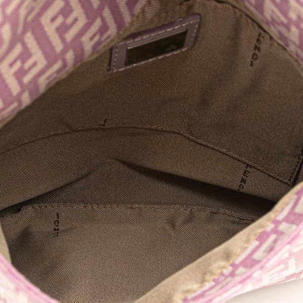 Pre-owned Fendi Zucchino Canvas Crossbody Pink