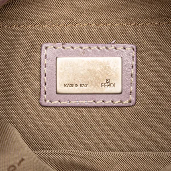 Pre-owned Fendi Zucchino Canvas Crossbody Pink