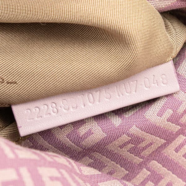 Pre-owned Fendi Zucchino Canvas Crossbody Pink