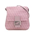 Miniatyrbild 1 av 10: Pre-owned Fendi Zucchino Canvas Crossbody Pink