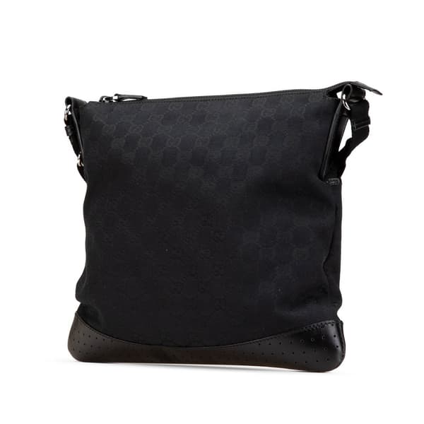Pre-owned Gucci GG Canvas Crossbody Black