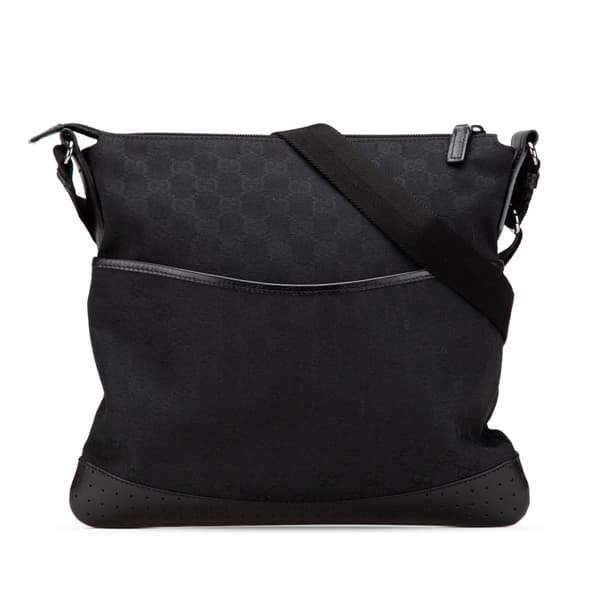 Pre-owned Gucci GG Canvas Crossbody Black
