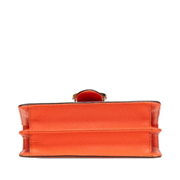 Pre-owned Gucci Small Dollar Calfskin Interlocking G Crossbody Orange