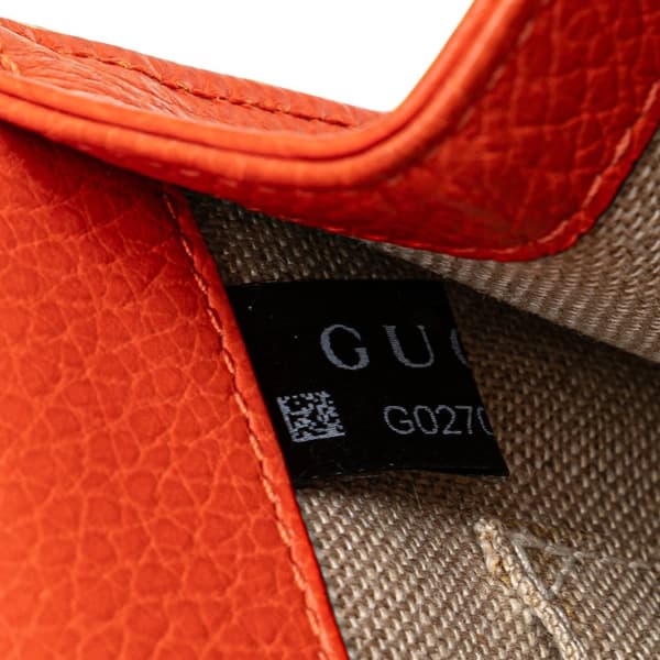 Pre-owned Gucci Small Dollar Calfskin Interlocking G Crossbody Orange
