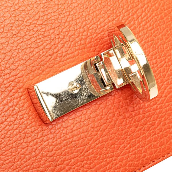 Pre-owned Gucci Small Dollar Calfskin Interlocking G Crossbody Orange