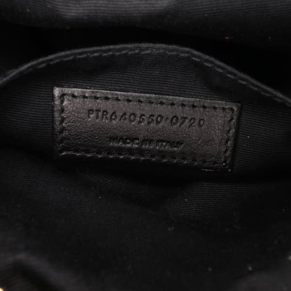 Pre-owned Saint Laurent Chevron Suede Round Vinyle Crossbody Brown