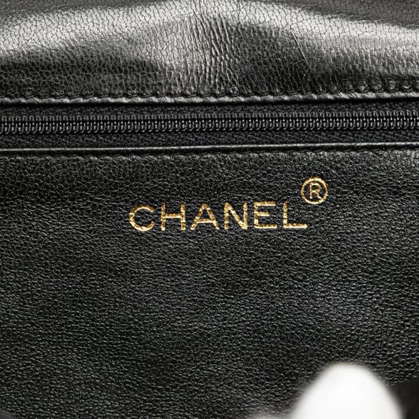 Pre-owned Chanel Quilted Lambskin Tassel Flap Black