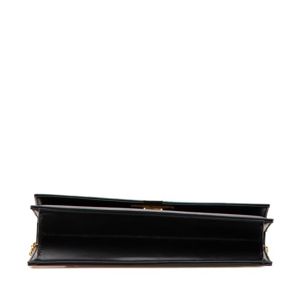 Pre-owned Dior Leather Chain Crossbody Black