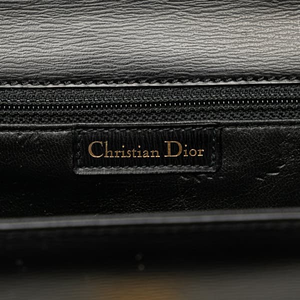 Pre-owned Dior Leather Chain Crossbody Black
