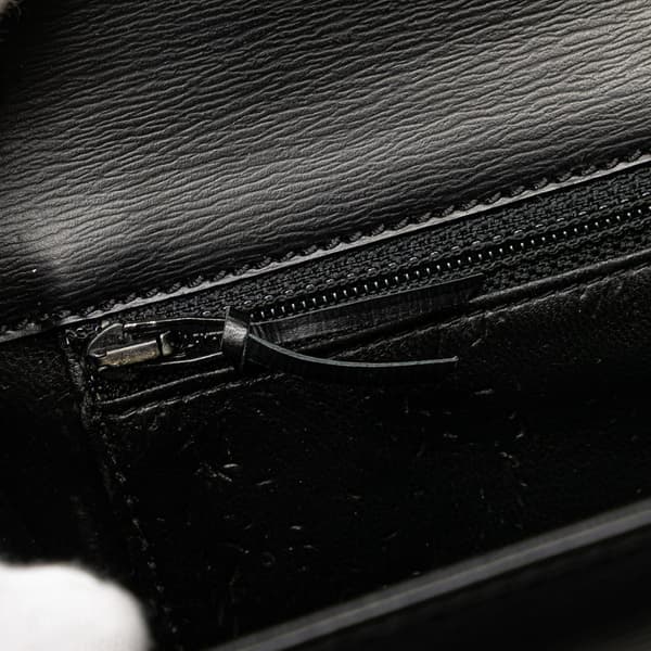 Pre-owned Dior Leather Chain Crossbody Black