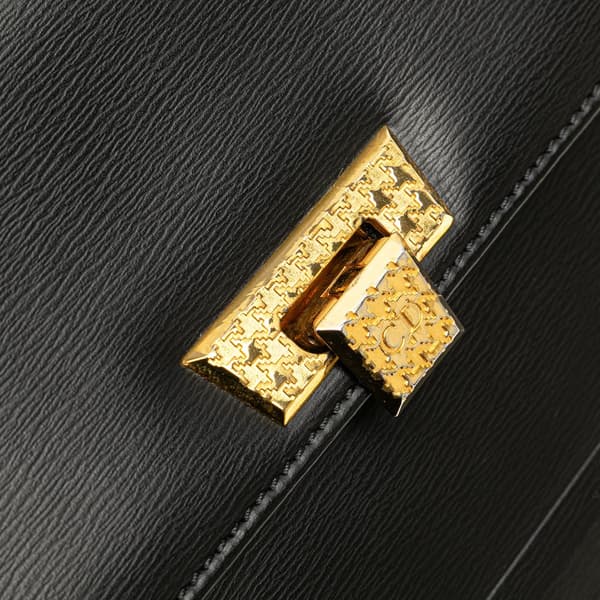 Pre-owned Dior Leather Chain Crossbody Black