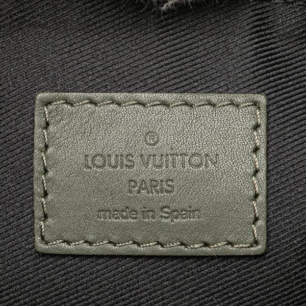 Pre-owned Louis Vuitton Monogram Shadow Double Flat Messenger Black