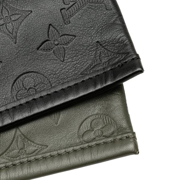 Pre-owned Louis Vuitton Monogram Shadow Double Flat Messenger Black