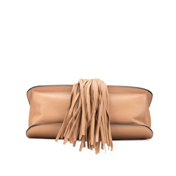 Pre-owned Gucci Medium Leather Bamboo Daily Crossbody Brown