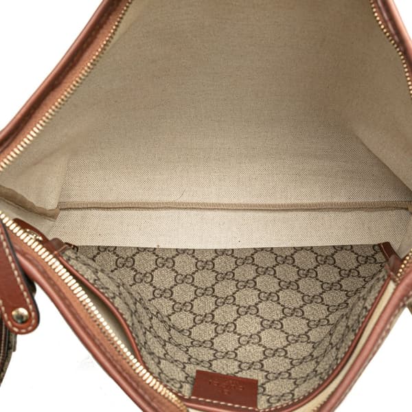 Pre-owned Gucci GG Supreme Web Crossbody Brown
