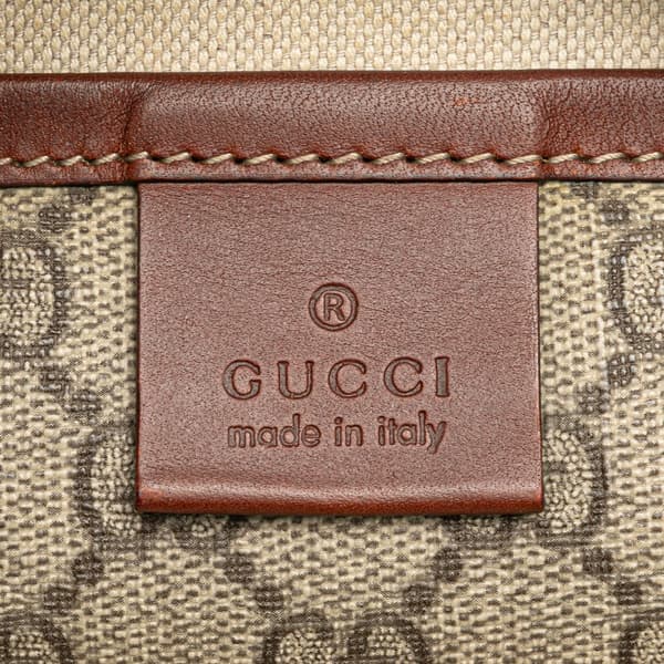 Pre-owned Gucci GG Supreme Web Crossbody Brown
