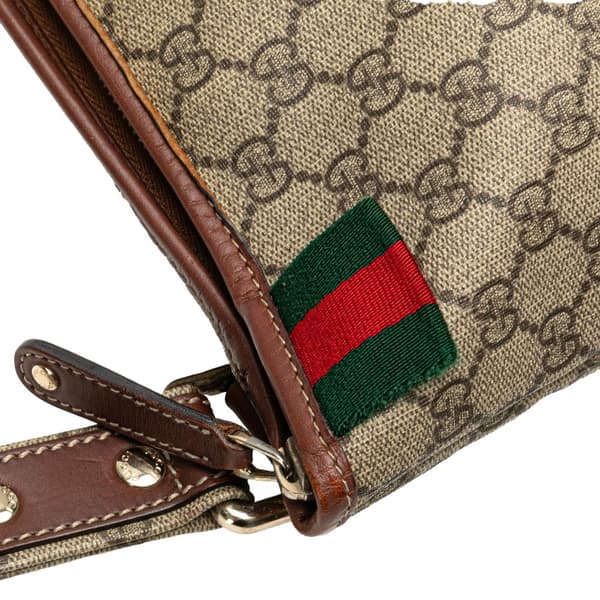 Pre-owned Gucci GG Supreme Web Crossbody Brown