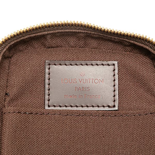 Pre-owned Louis Vuitton Damier Ebene Etui Okapi GM Brown
