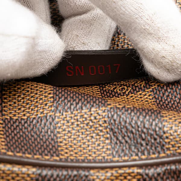 Pre-owned Louis Vuitton Damier Ebene Etui Okapi GM Brown