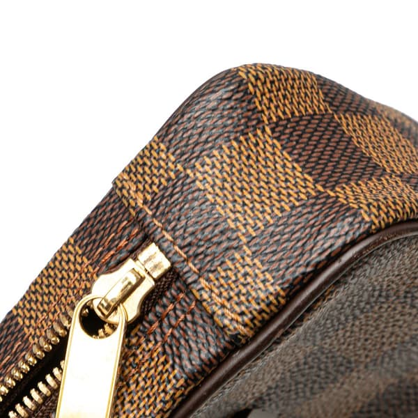 Pre-owned Louis Vuitton Damier Ebene Etui Okapi GM Brown