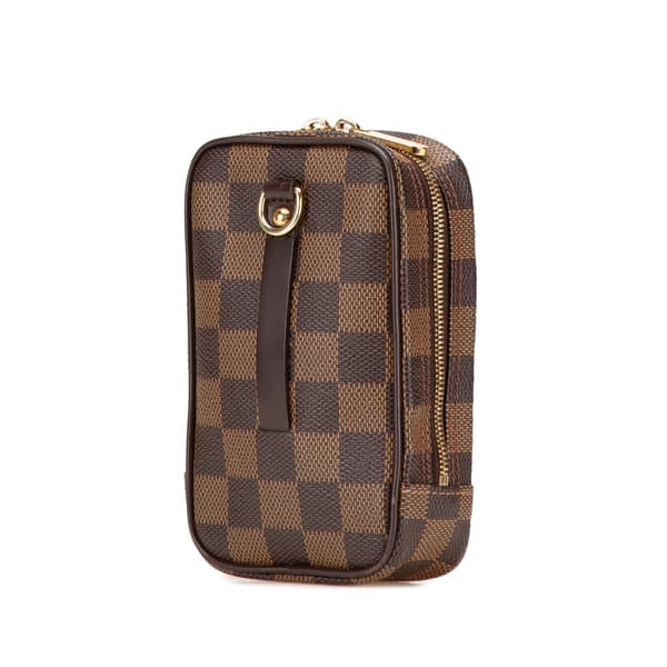 Pre-owned Louis Vuitton Damier Ebene Etui Okapi GM Brown