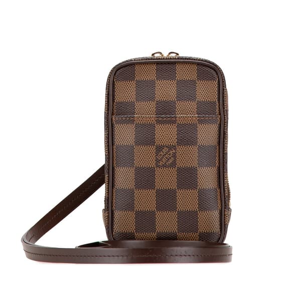 Pre-owned Louis Vuitton Damier Ebene Etui Okapi GM Brown
