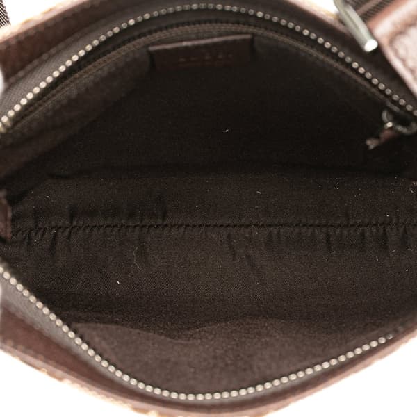 Pre-owned Gucci GG Canvas Crossbody Brown