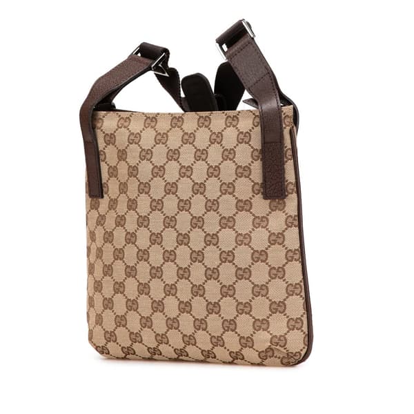 Pre-owned Gucci GG Canvas Crossbody Brown