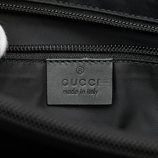 Pre-owned Gucci Web Nylon Business Bag Black