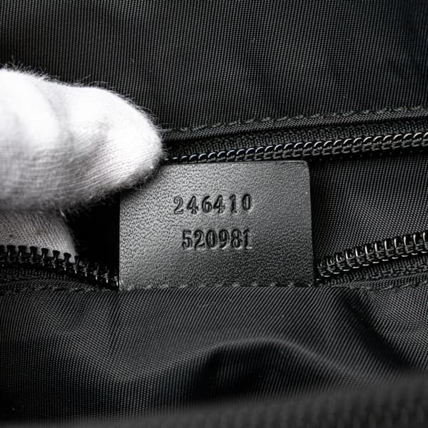 Pre-owned Gucci Web Nylon Business Bag Black