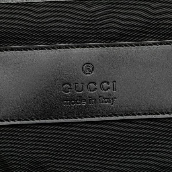 Pre-owned Gucci Web Nylon Business Bag Black