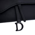 Miniatyrbild 6 av 10: Pre-owned Dior Ultra Matte Calfskin Saddle Long Wallet With Chain Black