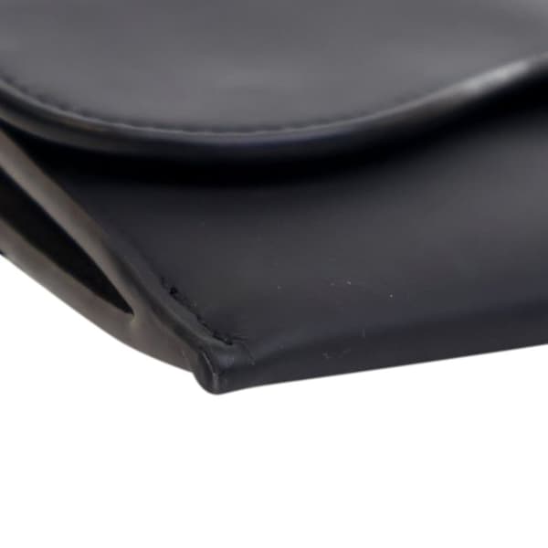 Pre-owned Dior Ultra Matte Calfskin Saddle Long Wallet With Chain Black