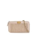 Miniatyrbild 1 av 10: Pre-owned Chanel Small Chevron Crumpled Lambskin Boy Clutch With Chain Brown