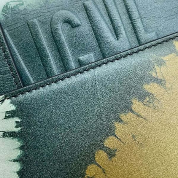 Pre-owned Dior Calfskin Tie Dye 30 Montaigne Flap Green
