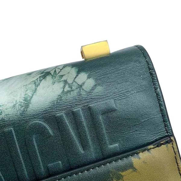 Pre-owned Dior Calfskin Tie Dye 30 Montaigne Flap Green