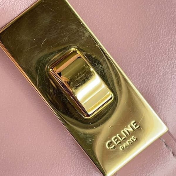 Pre-owned Celine Small Calfskin Besace 16 Crossbody Pink